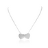 typographie collier 2 coeurs argent personnalisé femme