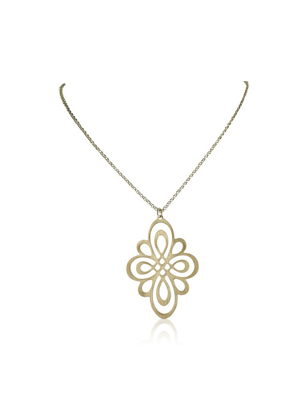 Collier pendentif losange vermeil femme