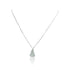 Collier fleur clochette agate grise femme