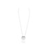 Collier sautoir rond argent femme