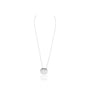 Collier sautoir rond argent femme