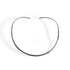 Collier rigide plat femme argent massif 925