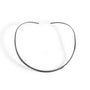 Collier rigide plat femme argent massif 925