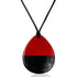 Collier goutte résine laquée de couleur rouge