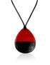 Collier goutte résine laquée de couleur rouge