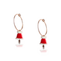 Boucles d’oreilles cloche de noël en émail femme