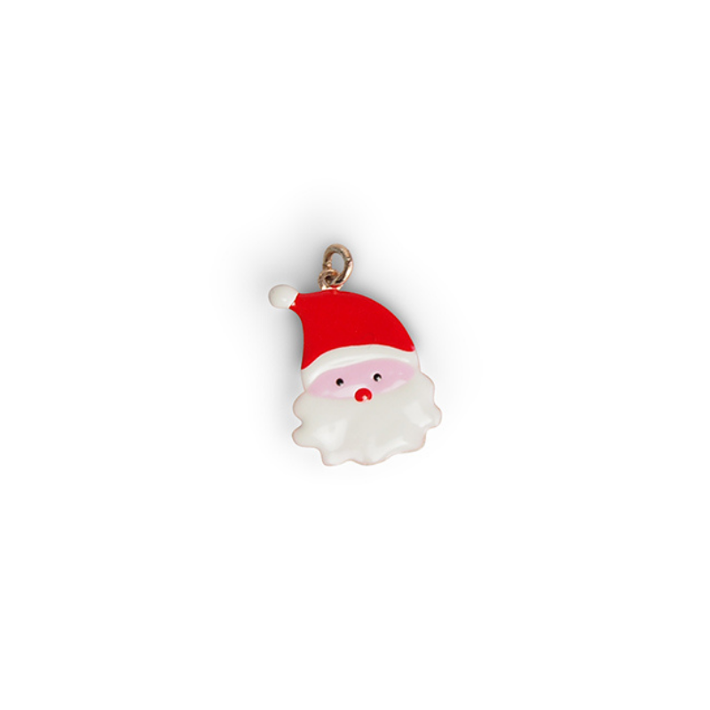 Women's Enamel Santa Pendant