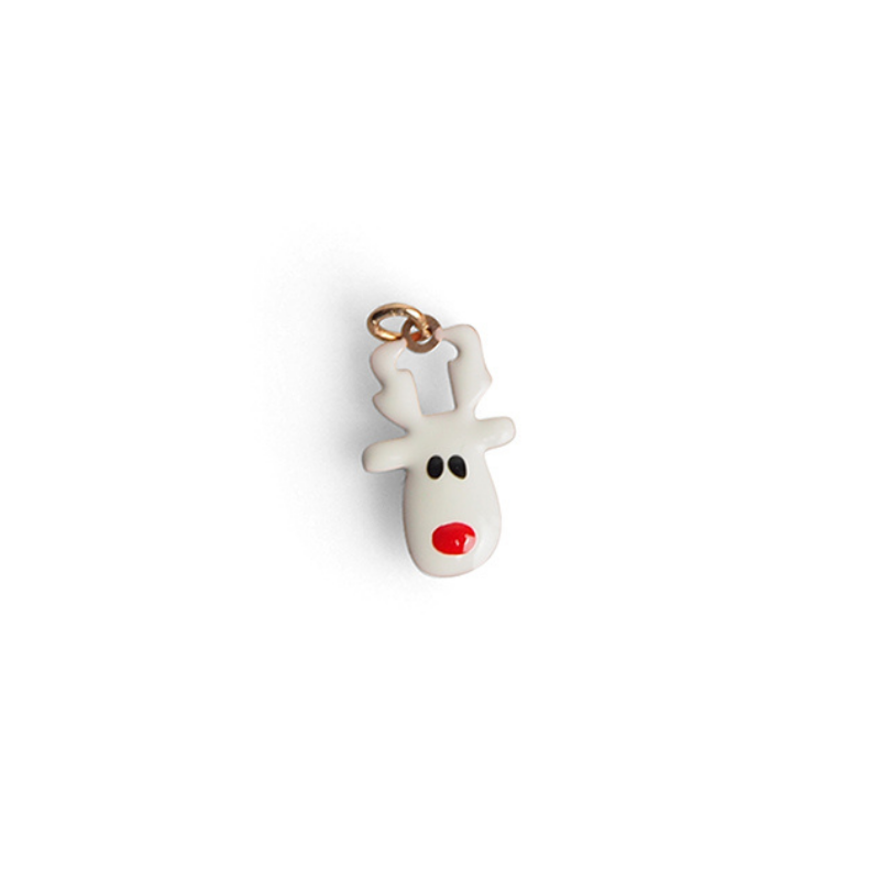 Women's Silver Christmas Reindeer Head Pendant