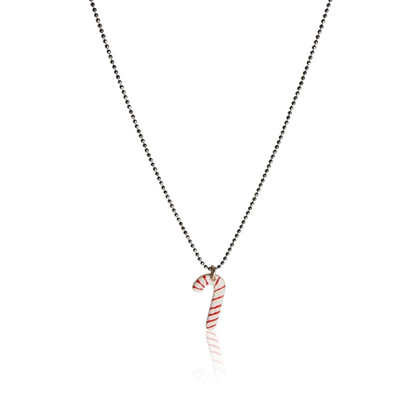 Collier sucre d'orge émail femme