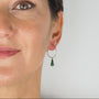 Boucles d'oreilles argent massif 925 sapin de Noël femme
