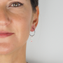 Boucles créoles tête de renne de Noël en argent massif femme
