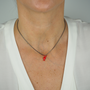 Collier renne de Noël argent massif femme