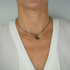 Collier cerf émail femme