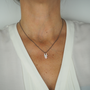 collier tête de renne en argent massif femme
