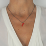 collier étoile filante émail femme