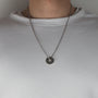 Collier cible argent personnalisable homme