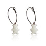 Boucles d'oreilles ado ours blanc argent massif 925
