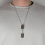 Plaque militaire argent homme