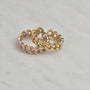 Bague chainette duo : Plaqué or rose - Argent massif