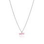 Collier libellule femme émail rose or jaune 18kt