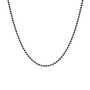 Zoom Collier boule femme rhodié noir argent massif