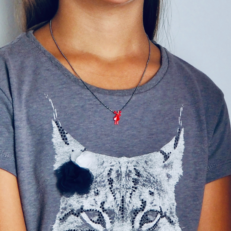 Collier adolescent émail noël