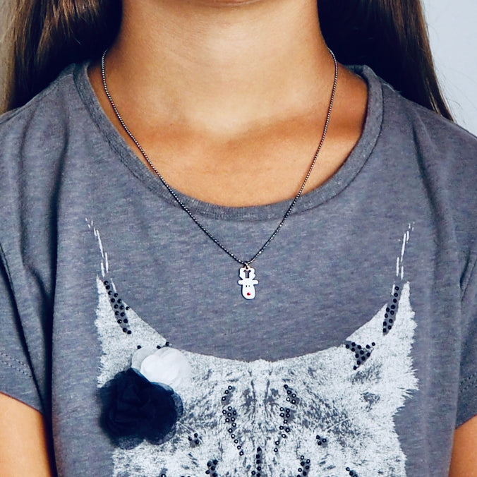 Collier adolescent émail noël