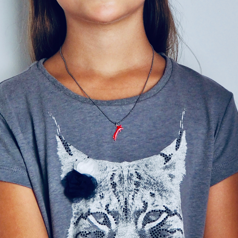 Collier adolescent émail noël
