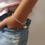 Bracelet bateau argent personnalisé enfant