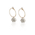 Boucles d'oreilles nuage émail blanc femme argent massif 925