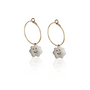 Boucles d'oreilles nuage émail blanc femme argent massif 925