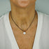Collier argent nuage émail blanc femme