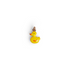 Pendentif canard émail jaune argent femme
