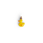 Pendentif canard émail jaune argent femme