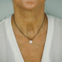 Pendentif nuage émail blanc femme or rose collier