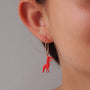 Boucles créoles dinosaure argent massif 925 fille