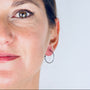 Boucles d'oreilles créoles fines rhodier Noir