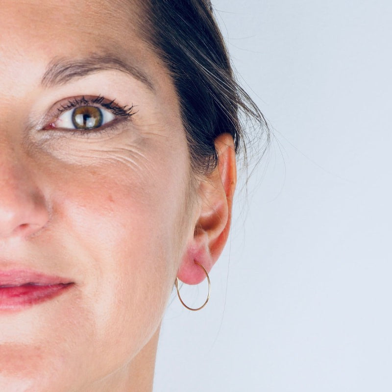 Créoles vermeil or jaune femme