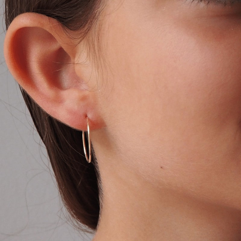 Créoles fines vermeil enfant or jaune