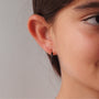 Créoles émail noir ado fille or jaune 18kt
