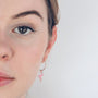 Boucles d'oreilles flamant rose vermeil or jaune femme