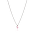 Collier flamant rose argent sterling adolescente