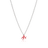 Collier corail enfant émail rouge vermeil
