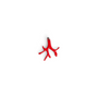Pendentif corail rouge émail enfant vermeil