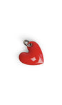 Pendentif ado cœur émail rouge vermeil or jaune