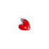Pendentif cœur émail rouge homme