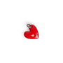 Pendentif cœur émail rouge homme