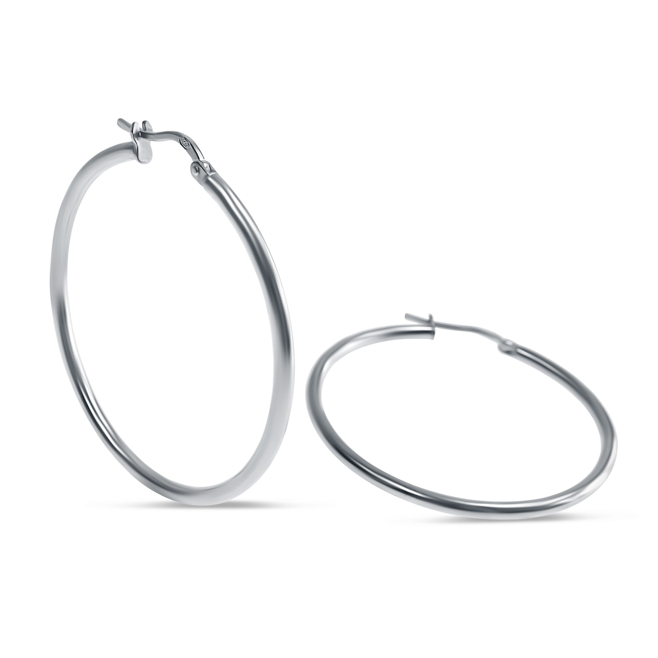 Créoles femme argent massif grand modèle