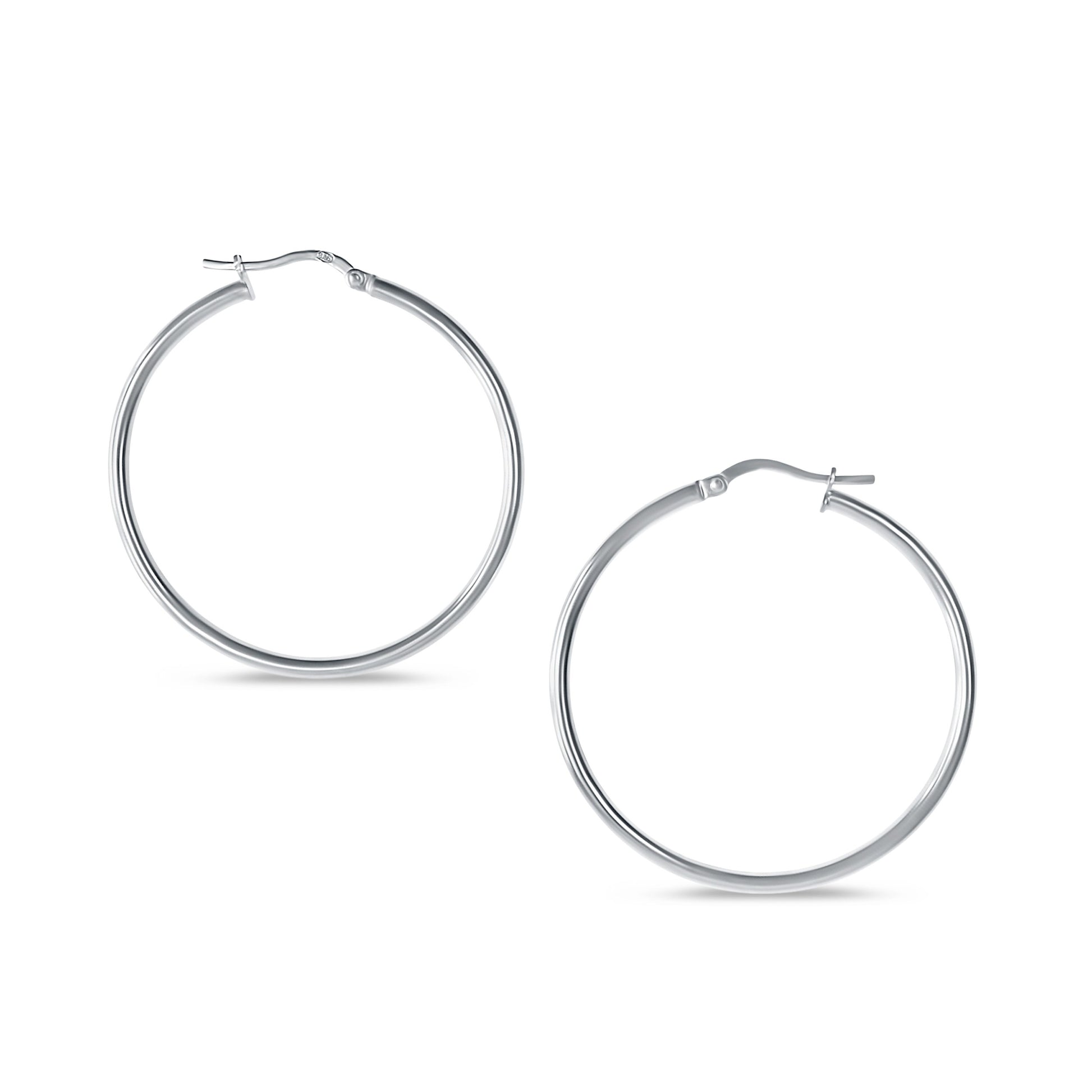 Créoles femme argent massif grand modèle
