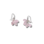Boucles quartz rose femme argent 925